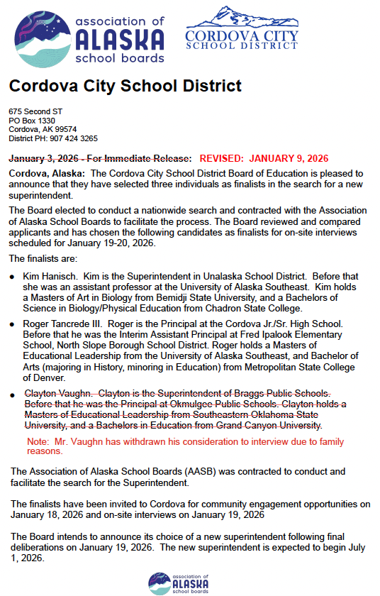 Superintendent Finalists